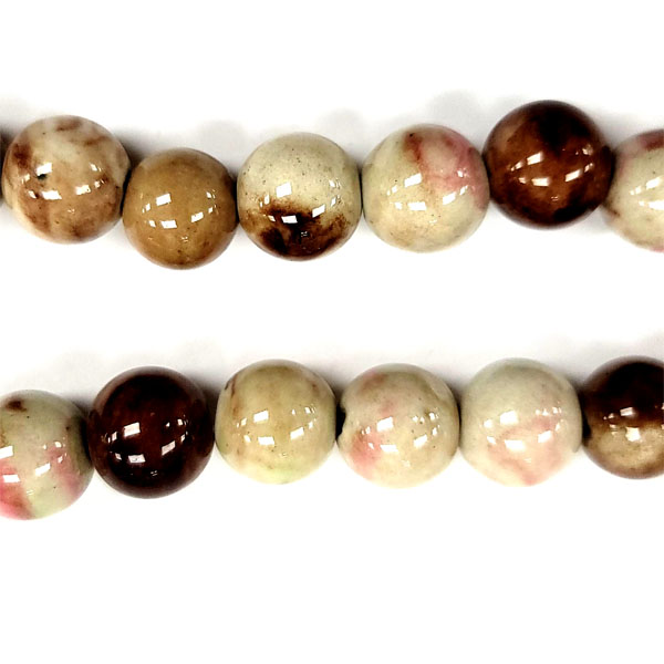 PORCELAIN ROUND 13MM MILKY BROWN